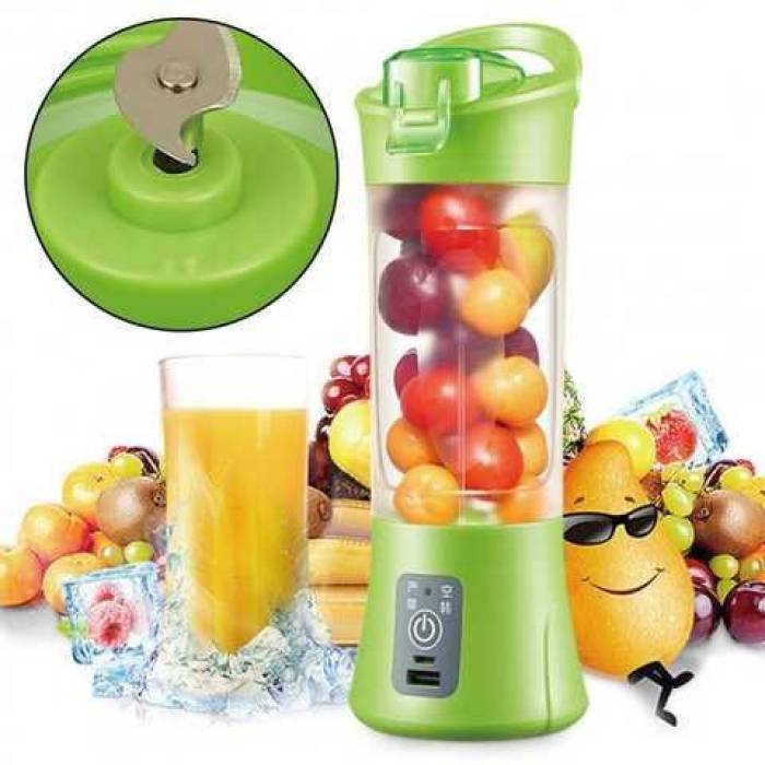 Портативный блендер в виде бутылки на 380мл Smart Juice Компактный миксер для приготовления смузи и коктейлей