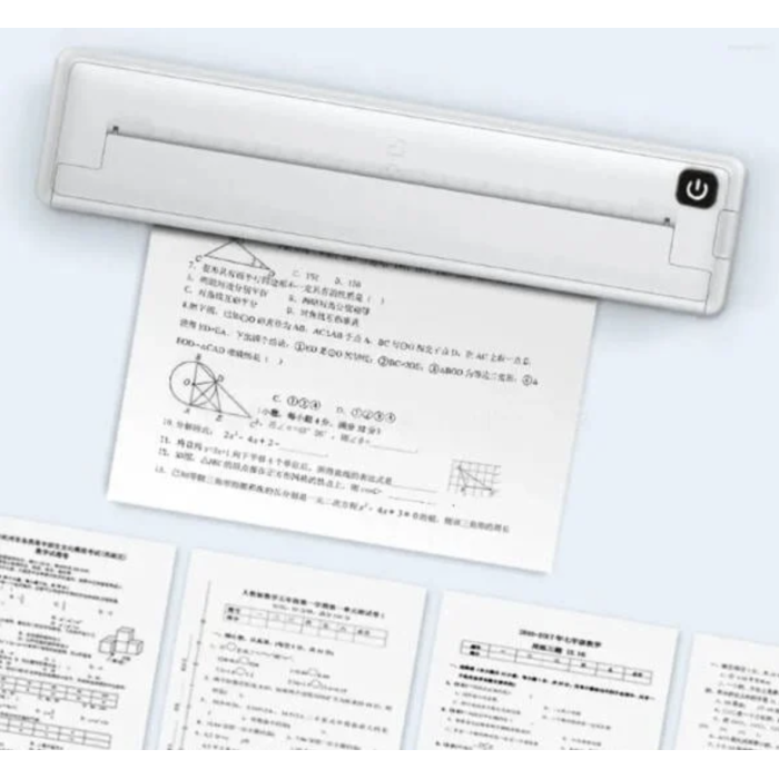 Портативний термопринтер на папері формату A4 Bluetooth-сумісний Portable Thermal Printer Білий