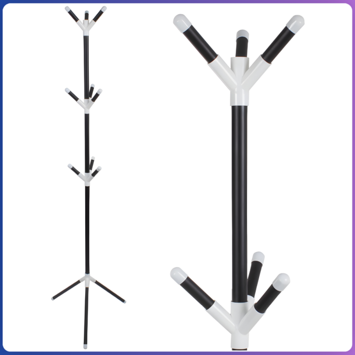 Підлоговая вішалка для одягу 170х50см з 9 гачками на тринозі Coat Rack