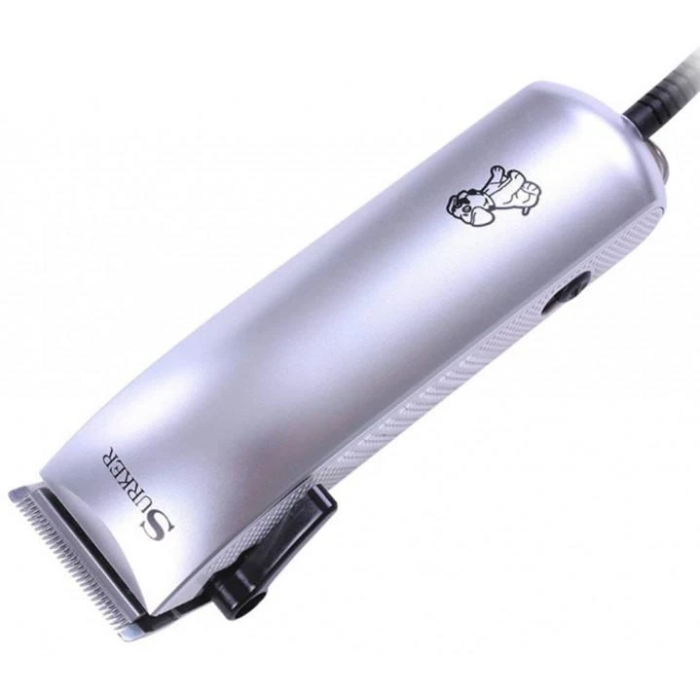 Машинка для стрижки тварин Surker SK 107 Срібляста Провідна машинка для стрижки з 4 насадками