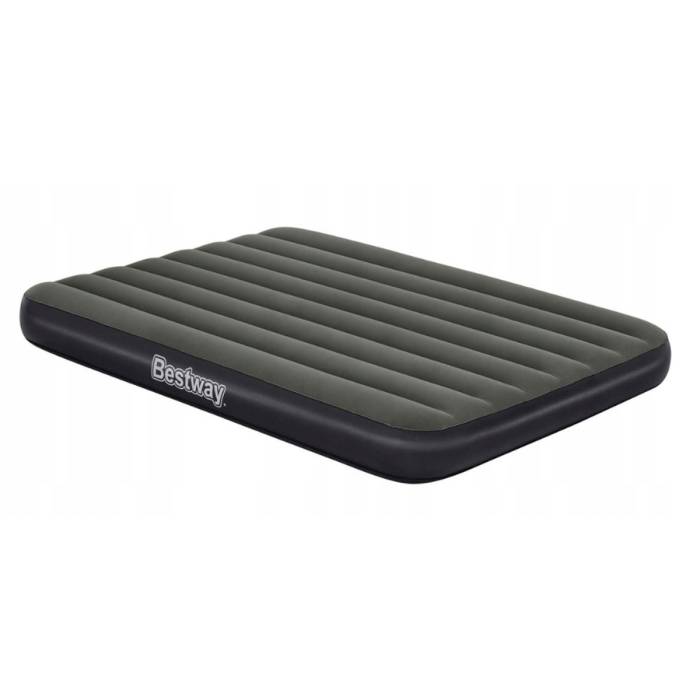 Надувне двоспальне велюрове ліжко Bestway 6713M Tritech Air Mattress Full 191 x 127 x 25 см Сірий