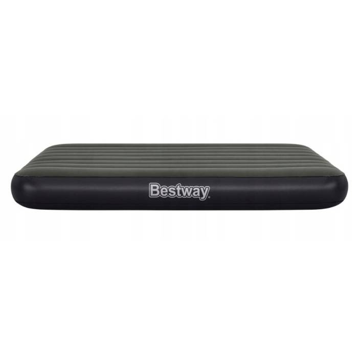Надувне двоспальне велюрове ліжко Bestway 6713M Tritech Air Mattress Full 191 x 127 x 25 см Сірий