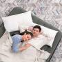 Надувне двоспальне велюрове ліжко Bestway 6713M Tritech Air Mattress Full 191 x 127 x 25 см Сірий