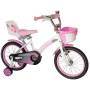 Дитячий велосипед з кошиком та сидінням для ляльки Crosser Kids Bike 16" Рожевий
