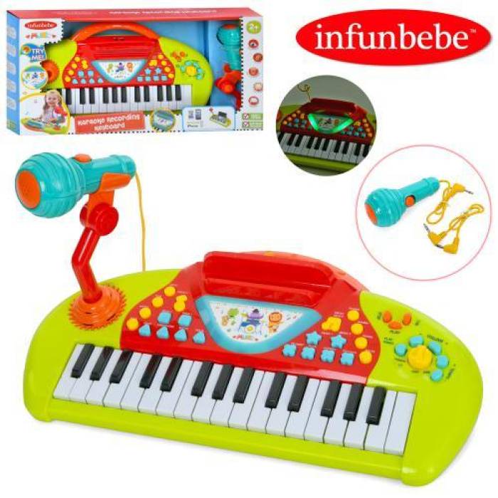 Іграшкове піаніно з мікрофоном та записом Infunbebe LML7710 Дитяче музичне піаніно зі світлом
