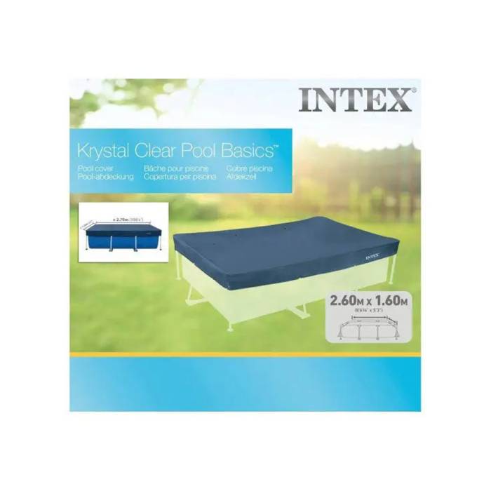 Тент чохол захисний 260 х 160 см для прямокутного каркасного басейну Intex 28036