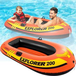 Двомісний надувний човен Intex Explorer 58330 185х94х41 см для дітей та дорослих